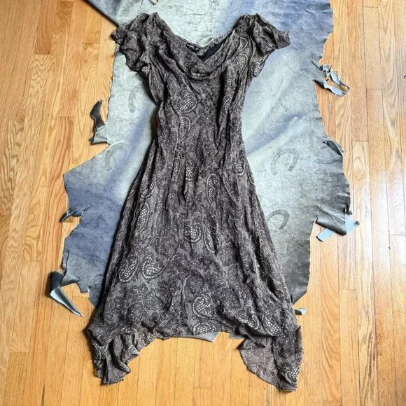 Lola P. | Dresses | Y2k Whimsygoth Fairy Dress With Paisley Print And  Frilly Trim By Lola P Xl